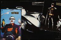 3r049 LOT OF 5 UNFOLDED COMMERCIAL POSTERS '89 great images from Tim Burton's Batman!