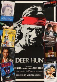 3r051 LOT OF 45 UNFOLDED & FORMERLY FOLDED VIDEO & REPRO ONE-SHEETS '90s-00s Deer Hunter & more!