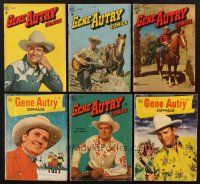 3r023 LOT OF 6 GENE AUTRY COMIC BOOKS '48 - '52 great images of the cowboy star!