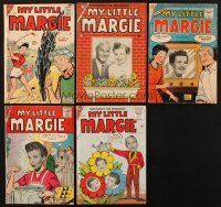 3r024 LOT OF 5 MY LITTLE MARGIE COMIC BOOKS '54 - '57 television's top program of the day!
