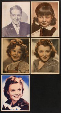 3r016 LOT OF 5 BLACK AND WHITE & COLOR 8X10 FAN PHOTOS '30s Shirley Temple, Nelson Eddy & more!