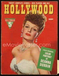 3r104 HOLLYWOOD magazine August 1942 great close portrait of sexy glamorous Rita Hayworth!