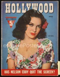3r109 HOLLYWOOD magazine January 1943 great portrait of sexy Linda Darnell!