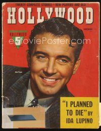 3r107 HOLLYWOOD magazine November 1942 head & shoulders smiling portrait of John Payne!