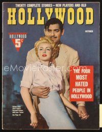 3r106 HOLLYWOOD magazine October 1942 Lana Turner & Clark Gable in Gable's Farewell Picture!