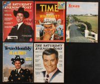 3r035 LOT OF 5 LARRY HAGMAN MAGAZINES '80 - '88 Time, Texas Monthly, Saturday Evening Post