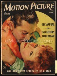 3r094 MOTION PICTURE magazine April 1934 art of Katharine Hepburn & Robert Young by Dan Osher!