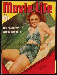 3r111 MOVIE LIFE magazine July 1940 full-length sexy Ann Sheridan in swimsuit & sunglasses!