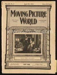 3r058 MOVING PICTURE WORLD exhibitor magazine April 10, 1915 Charlie Chaplin souvenir figures!