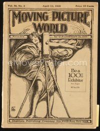 3r064 MOVING PICTURE WORLD exhibitor magazine April 13, 1918 Tarzan of the Apes, two Chaplin ads!