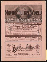 3r052 MOVING PICTURE WORLD exhibitor magazine January 29, 1910 filled with hundred year-old ads!