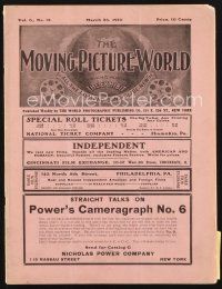 3r053 MOVING PICTURE WORLD exhibitor magazine March 26, 1910 filled with hundred year-old ads!