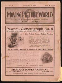 3r055 MOVING PICTURE WORLD exhibitor magazine November 19, 1910 cool story knocking posters +more!