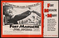 3r223 FORT MASSACRE pressbook '58 Joel McCrea & Forrest Tucker fight the fierce Apache!