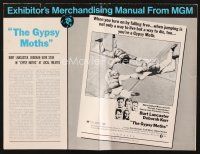 3r228 GYPSY MOTHS pressbook '69 Burt Lancaster, John Frankenheimer, cool sky diving image!