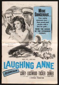 3r237 LAUGHING ANNE pressbook '54 Wendell Corey, Margaret Lockwood in the title role!