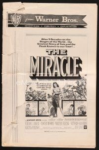 3r247 MIRACLE pressbook '59 Roger Moore, sexy Carroll Baker, Napoleonic War epic!