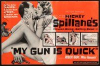3r249 MY GUN IS QUICK pressbook '57 Mickey Spillane, introducing Robert Bray as Mike Hammer!