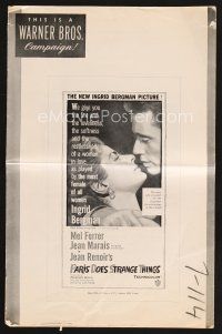 3r257 PARIS DOES STRANGE THINGS pressbook '57 Jean Renoir's Elena et les hommes, Ingrid Bergman