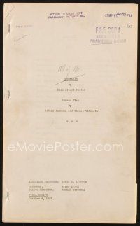 3r119 ALL OF ME final script October 6, 1933, screenplay by Buchman & Mitchell, Chrysalis!