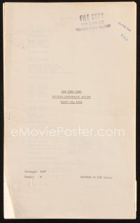 3r135 NEW YORK TOWN revised censorship script March 28, 1941, screenplay by Lewis Meltzer!