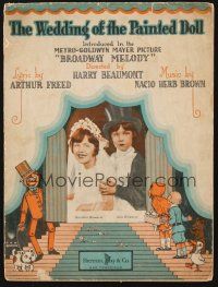 3r147 BROADWAY MELODY sheet music '29 Geraldine & Anne Beaumont, The Wedding of the Painted Doll!