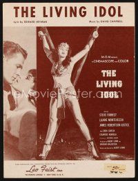 3r158 LIVING IDOL sheet music '56 sexy artwork of bound girl, The Living Idol!