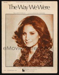 3r181 WAY WE WERE sheet music '73 Barbra Streisand sings The Way We Were!