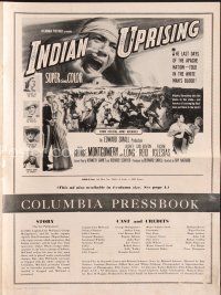 3r231 INDIAN UPRISING pressbook '51 Montgomery is leader of whites & Audrey Long, teacher of Reds!