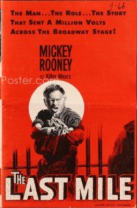 3r236 LAST MILE pressbook '59 art of Mickey Rooney as Killer Mears breaking out of Death Row!