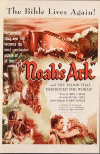 3r253 NOAH'S ARK pressbook R57 Michael Curtiz, the flood that destroyed the world!