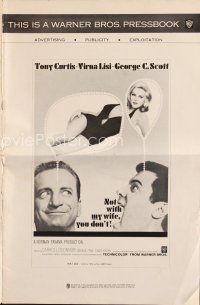 3r254 NOT WITH MY WIFE YOU DON'T pressbook '66 Tony Curtis, sexy nurse Virna Lisi, George C. Scott