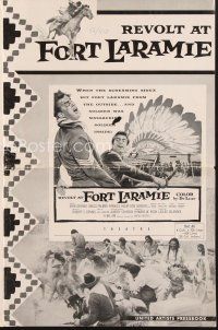 3r262 REVOLT AT FORT LARAMIE pressbook '56 John Dehner vs Sioux Indians in Wyoming!