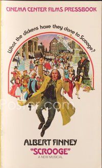 3r264 SCROOGE pressbook '71 Albert Finney as Ebenezer Scrooge, Charles Dickens!