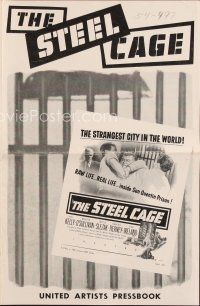 3r270 STEEL CAGE pressbook '54 Paul Kelly is a criminal inside San Quentin prison!