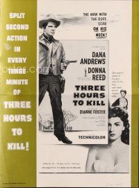 3r276 THREE HOURS TO KILL pressbook '54 Dana Andrews is the man with the rope scar on his neck!