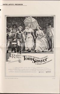 3r277 TOM SAWYER pressbook '73 Johnny Whitaker & young Jodie Foster in Mark Twain's classic story!