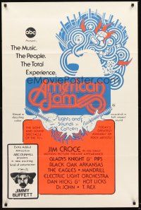 3s029 AMERICAN JAM 1sh '70s ABC music concert, cool artwork, Jimmy Buffett!