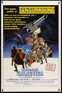 3s059 BATTLESTAR GALACTICA style C 1sh '78 great sci-fi montage art by Robert Tanenbaum!