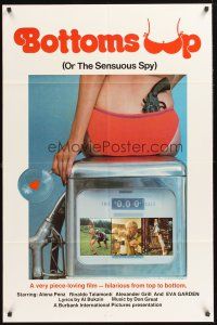 3s098 BOTTOMS UP 1sh '76 Franz Josef Gottlieb directed, The Sensuous Spy!