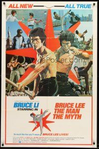 3s104 BRUCE LEE: THE MAN, THE MYTH 1sh '77 Bruce Lee biography, The Dragon Lives, Neal Adams art!