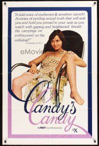 3s120 CANDICE CANDY 1sh '76 Sylvia Bourdon, x-rated, Al Goldstein loved it, Candy's Candy!