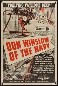 3s208 DON WINSLOW OF THE NAVY chapter 10 1sh '41 Don Terry serial, Fighting Fathoms Deep!