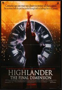 3s328 HIGHLANDER 3 advance 1sh '95 Christopher Lambert, chosen to protect all that is good!