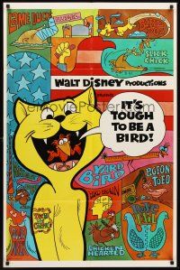 3s369 IT'S TOUGH TO BE A BIRD 1sh '70 rare Disney cartoon, great wacky bird images!