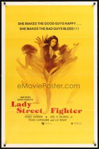 3s408 LADY STREET FIGHTER 1sh '85 she makes the good guys happy & she makes the bad guys bleed!
