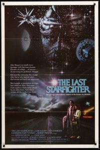 3s416 LAST STARFIGHTER 1sh '84 Lance Guest, great sci-fi art by C.D. de Mar!