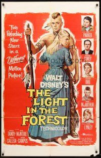 3s427 LIGHT IN THE FOREST 1sh '58 Walt Disney, James MacArthur w/mohawk & Carol Lynley!