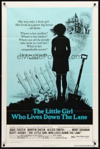 3s432 LITTLE GIRL WHO LIVES DOWN THE LANE 1sh '77 Jodie Foster has an unspeakable secret!