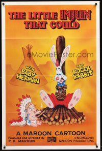 3s433 LITTLE INJUN THAT COULD 1sh '88 Roger Rabbit & Baby Herman, Native American cartoon art!